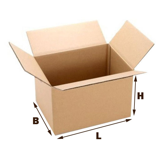 RSC carton box with flaps meeting at the centre