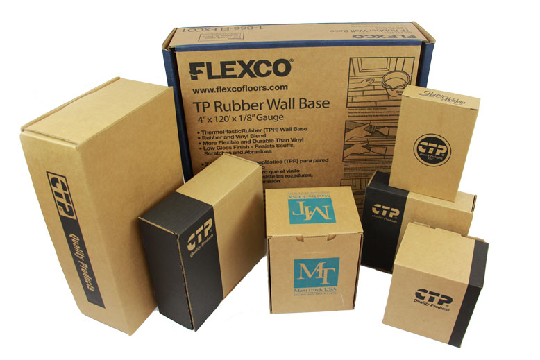 Carton box printed with a logo