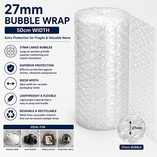BW-15 27mm Bubble, W50cm, 5m roll