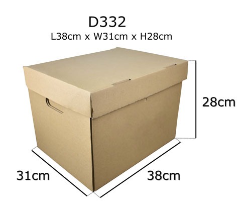 D332 document box for A4 papers and accounting records